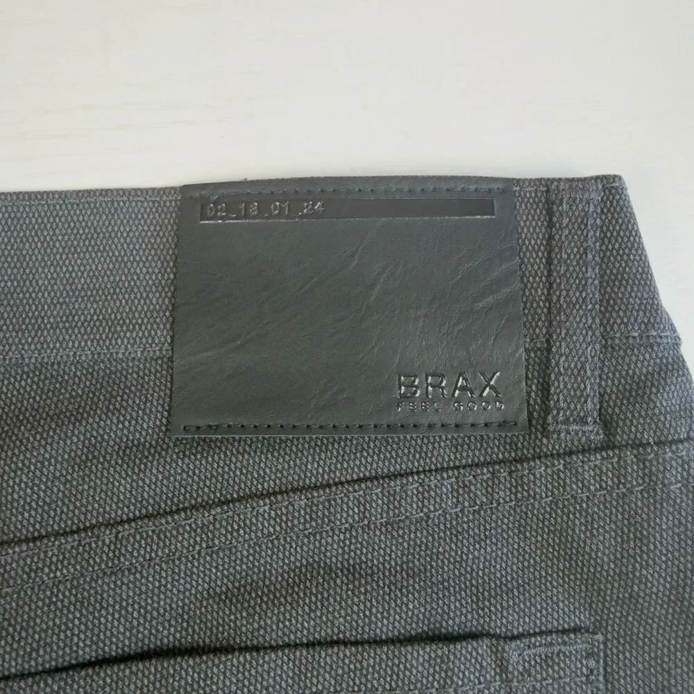 Brax Chuck Pants Stretch Mens 36W 34L Black Chino Straight Woo, Look